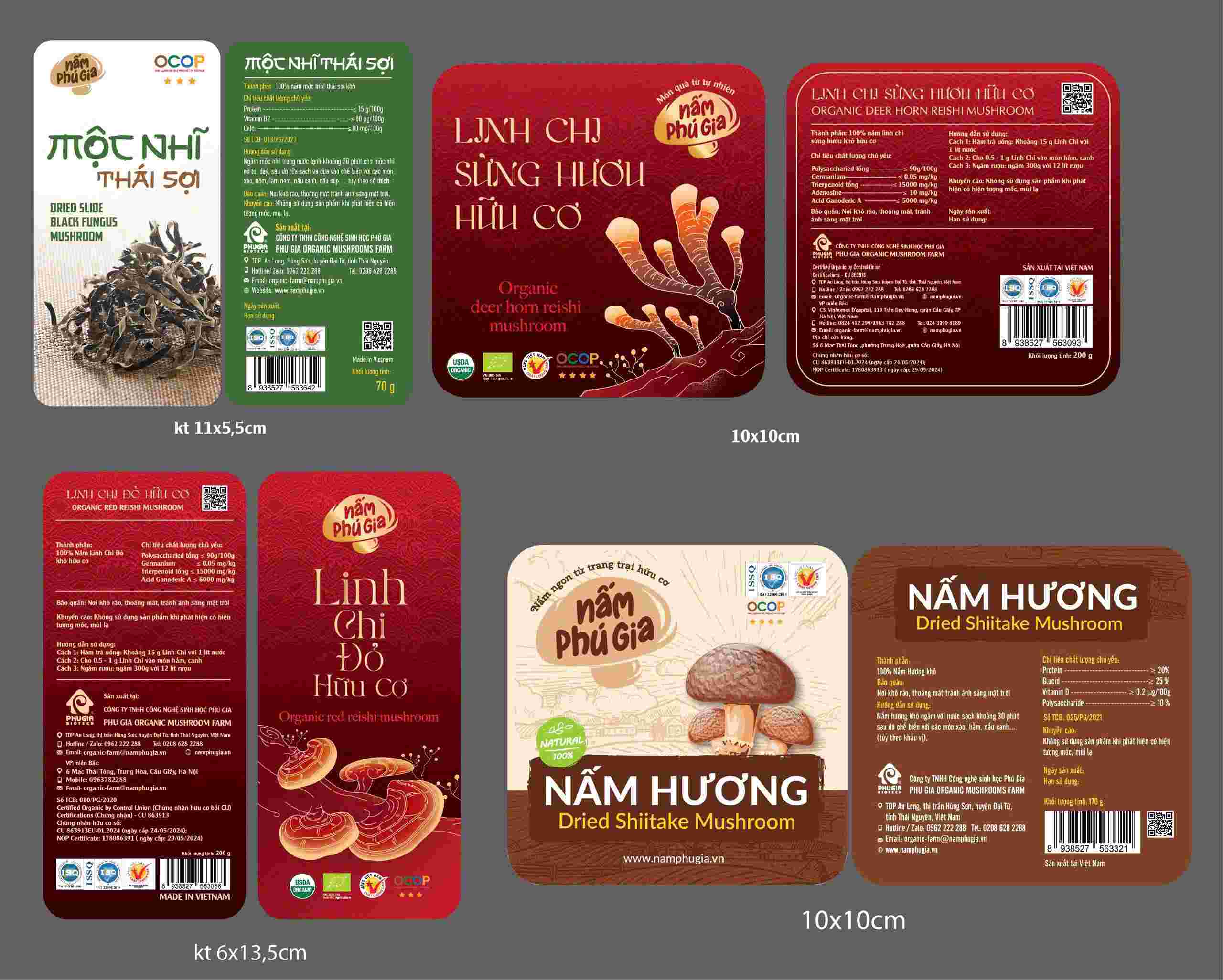 In tem nhãn nấm tại Nguyên Phong